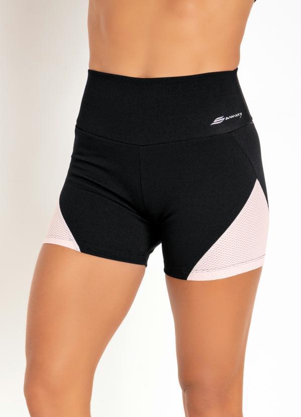 Sawary Fitness - Short Preto com Recorte Lateral 5