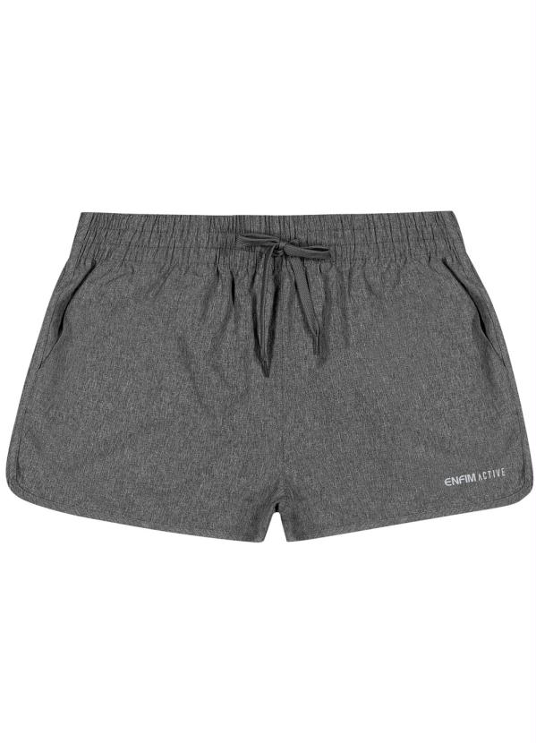Enfim - Shorts Cinza Escuro em Nylon 1