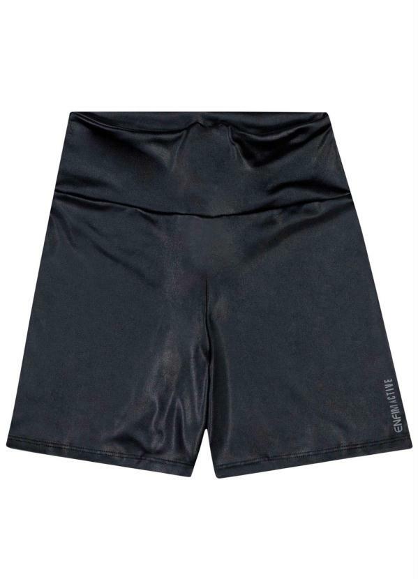 Enfim - Shorts Preto em Cirrê