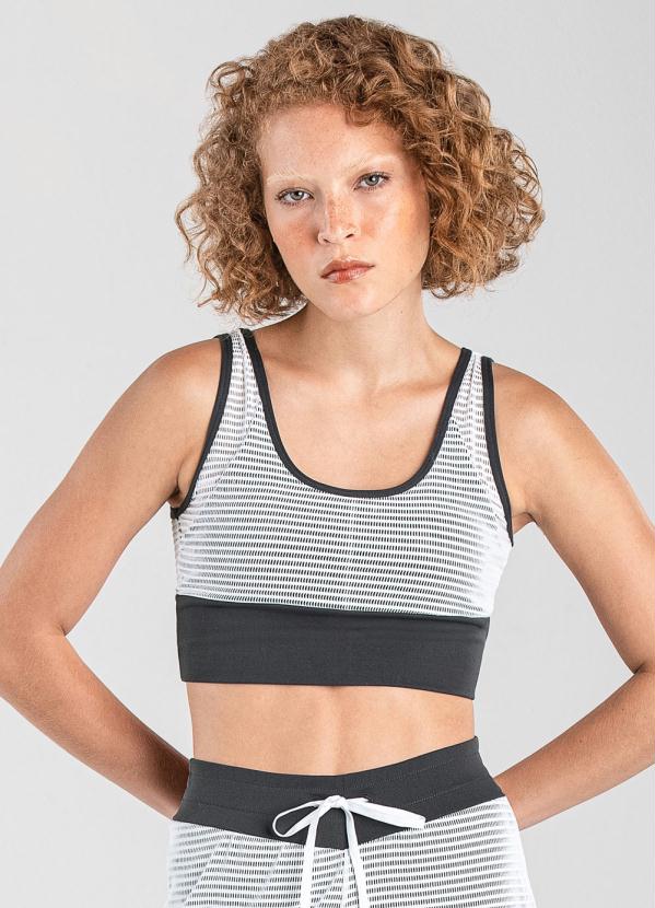 Enfim - Top Branco Active com Bojo Feminio