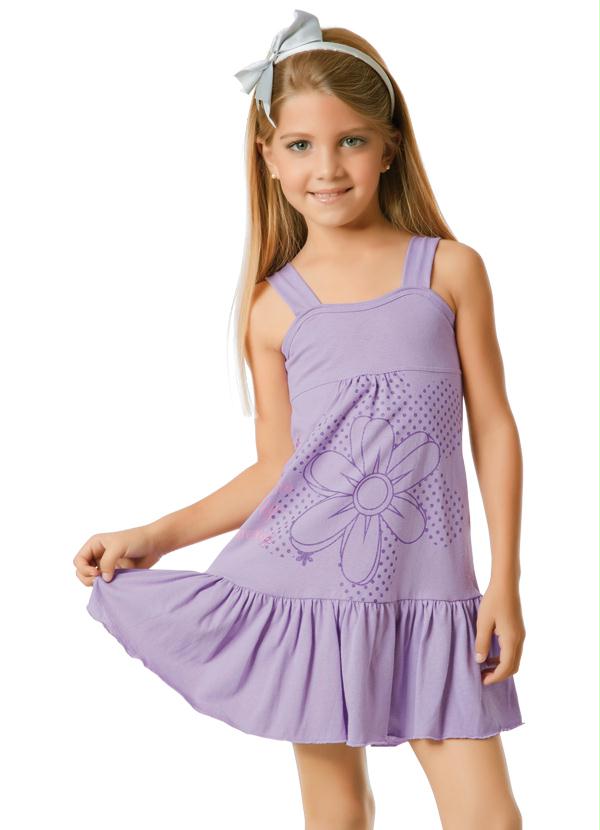 Moda Pop - Vestido Infantil Lilas