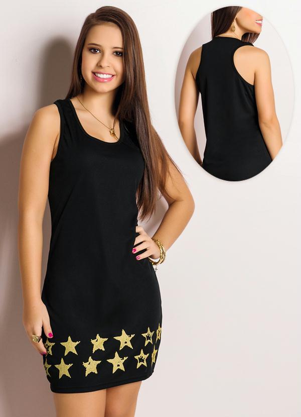 Outlet - Vestido Juvenil Preta