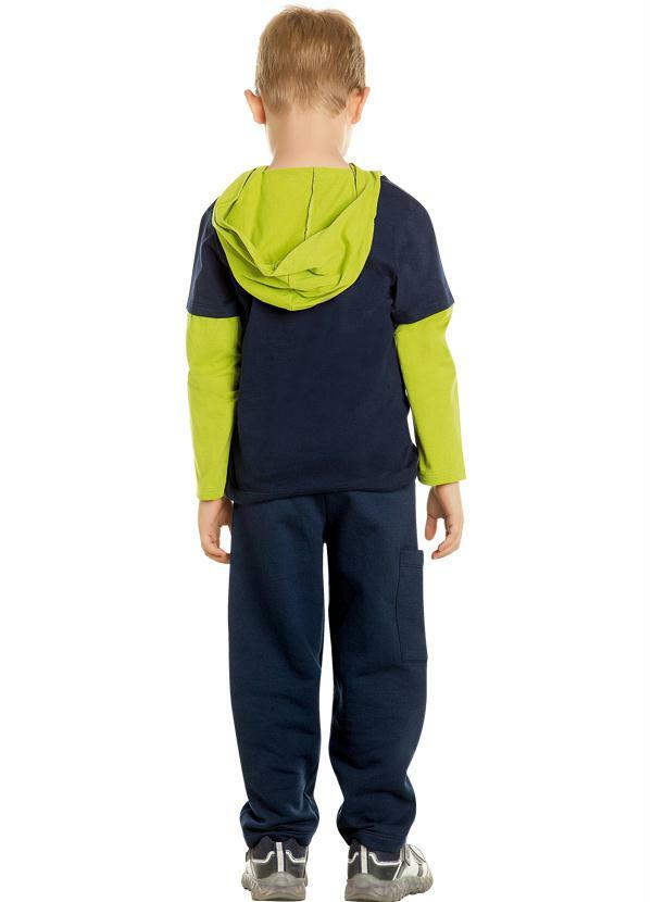 Moda Pop - Conjunto Infantil Marinho/Verde para Meninos 2