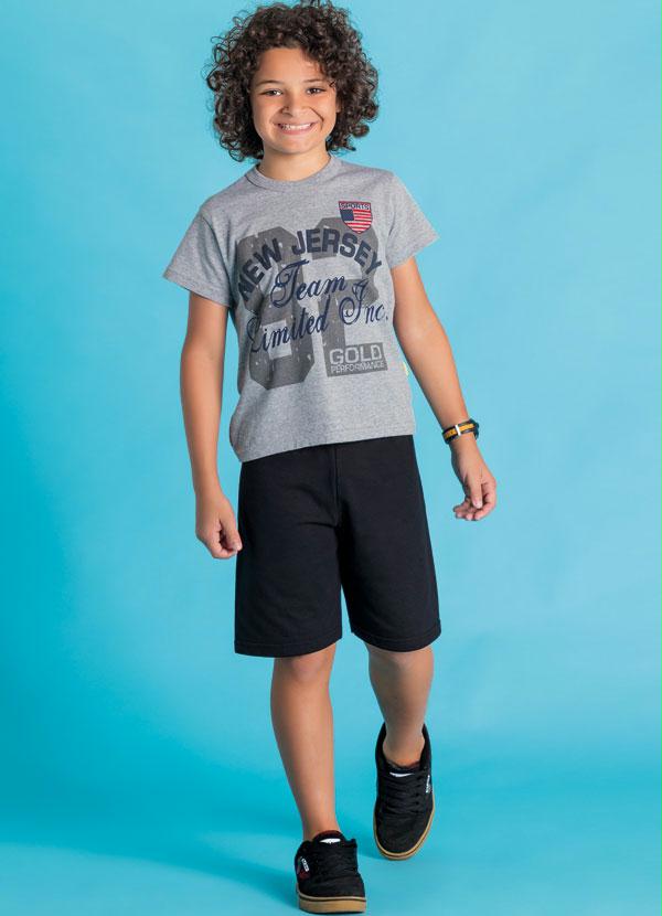 Outlet - Conjunto Infantil Menino Mescla e Preto