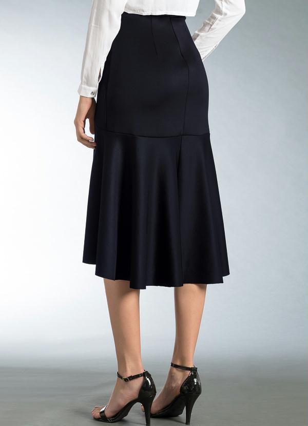 Quintess - Saia Midi Trompete Preta 2