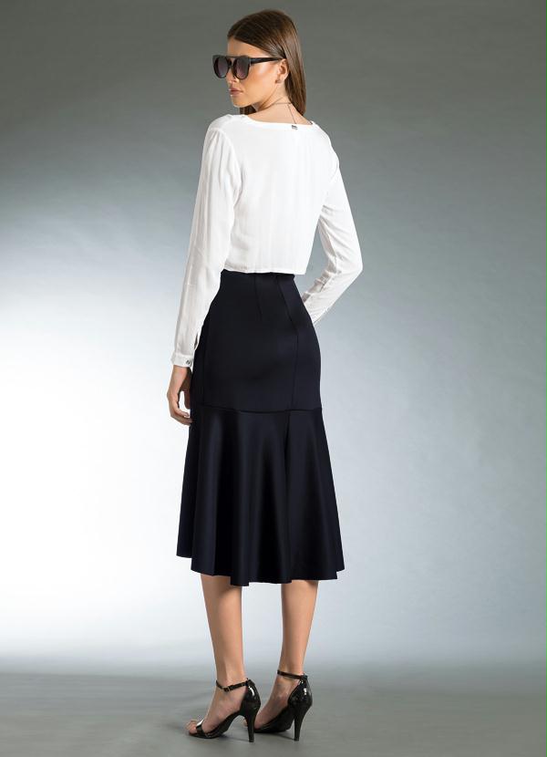 Quintess - Saia Midi Trompete Preta 4