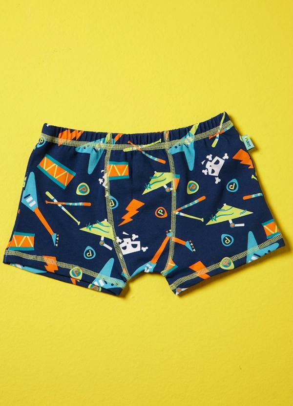 Puket - Cueca Kids Boxer Masculino Azul Puket