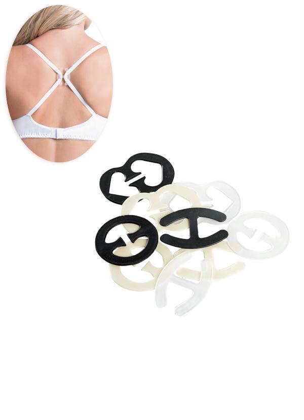 Alma Dolce - Kit 9 Clips para Sutiã Preto/Branco/Transparente