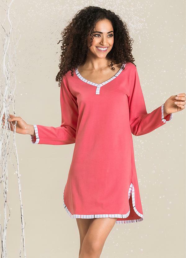 Alma Dolce - Camisola Manga Longa Rosa com Listras