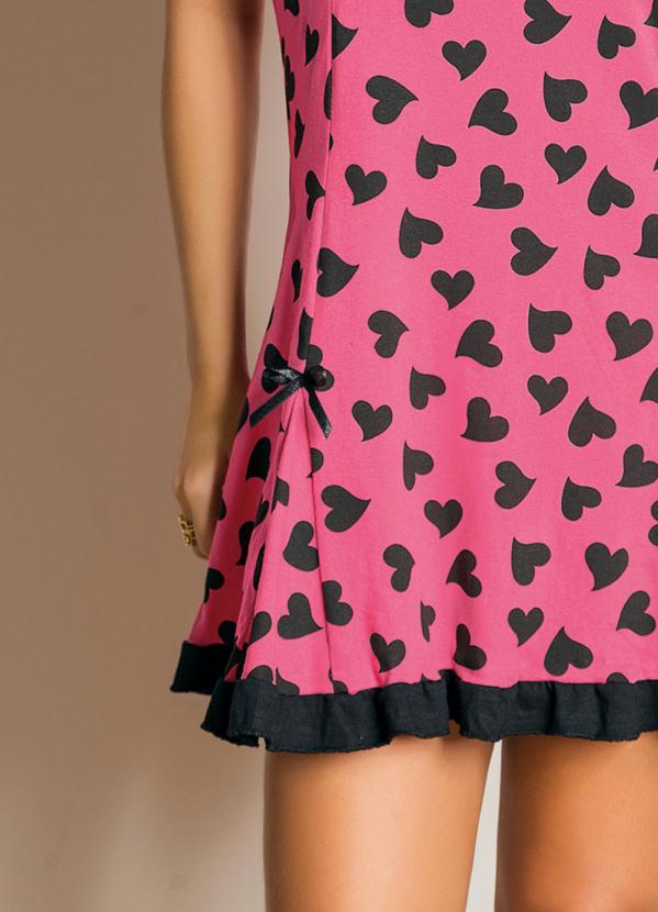 Alma Dolce - Camisola Rosa Estampa Corações 3