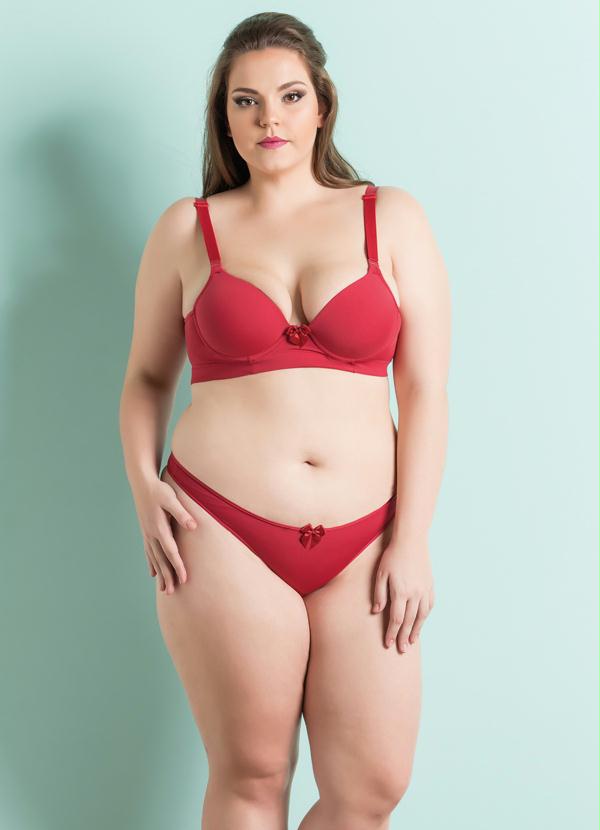 Alma Dolce - Calcinha Fio Dental Vermelha Plus Size 3