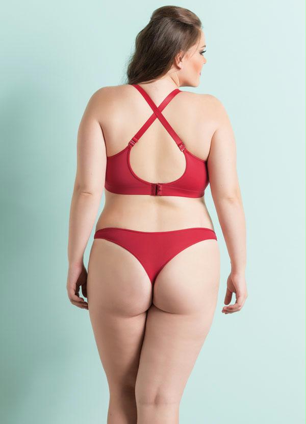 Alma Dolce - Calcinha Fio Dental Vermelha Plus Size 4