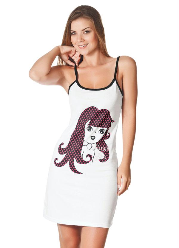 Alma Dolce - Camisola Branca/Estampado