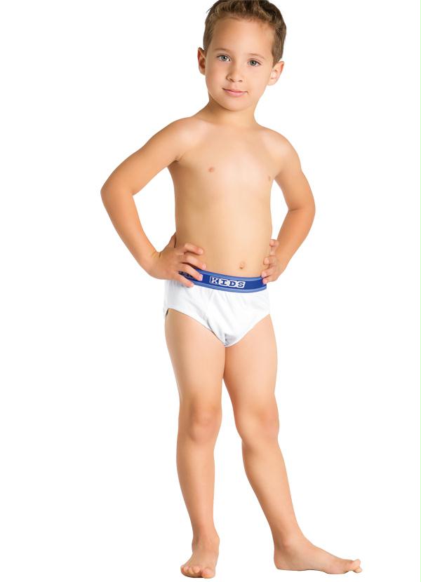 Alma Dolce - Cueca Infantil Branca Modelo Slip 3