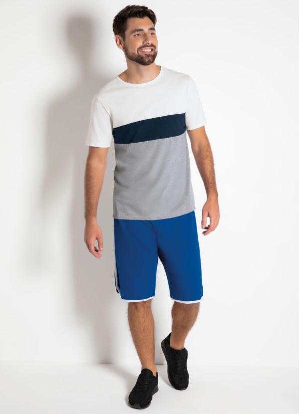 Outlet - Bermuda em Moletinho Azul 3