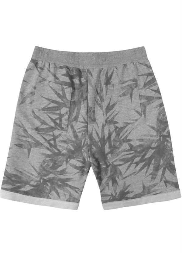 Exco - Bermuda Estampada em Moletom Cinza 2