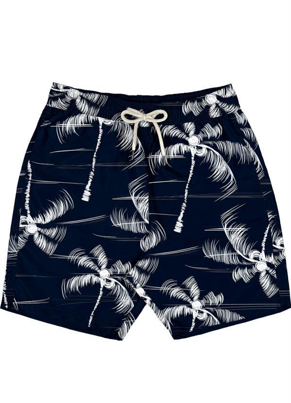 Rovitex - Bermuda Masculina Estampada Microfibra Azul