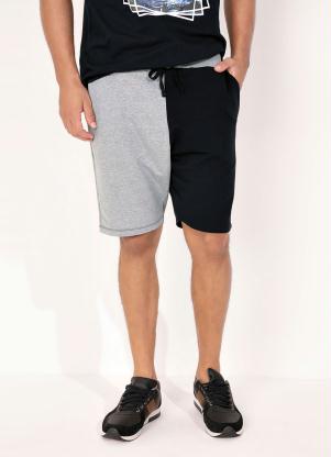 Queima Estoque - Bermuda Mescla e Preta com Bolsos Funcionais - QUEIMA ESTOQUE