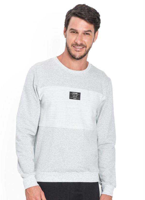 Rovitex - Blusão Masculino de Molecotton Cinza