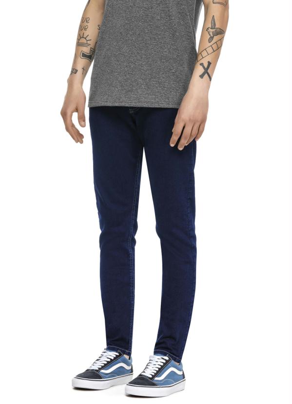 Enfim - Calça Azul Escuro Skinny Jeans com Elastano