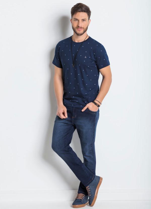 Outlet - Calça com Bolsos Frontais e Costas Azul 3