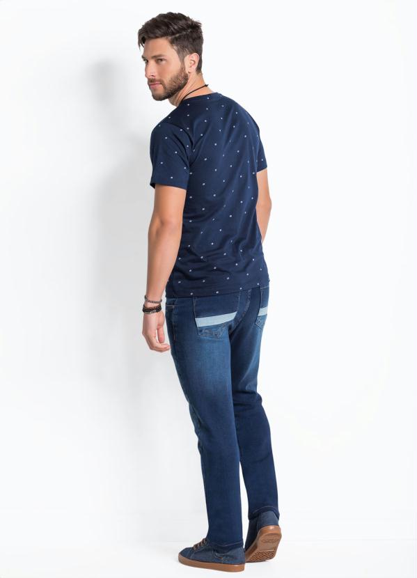 Outlet - Calça com Bolsos Frontais e Costas Azul 4