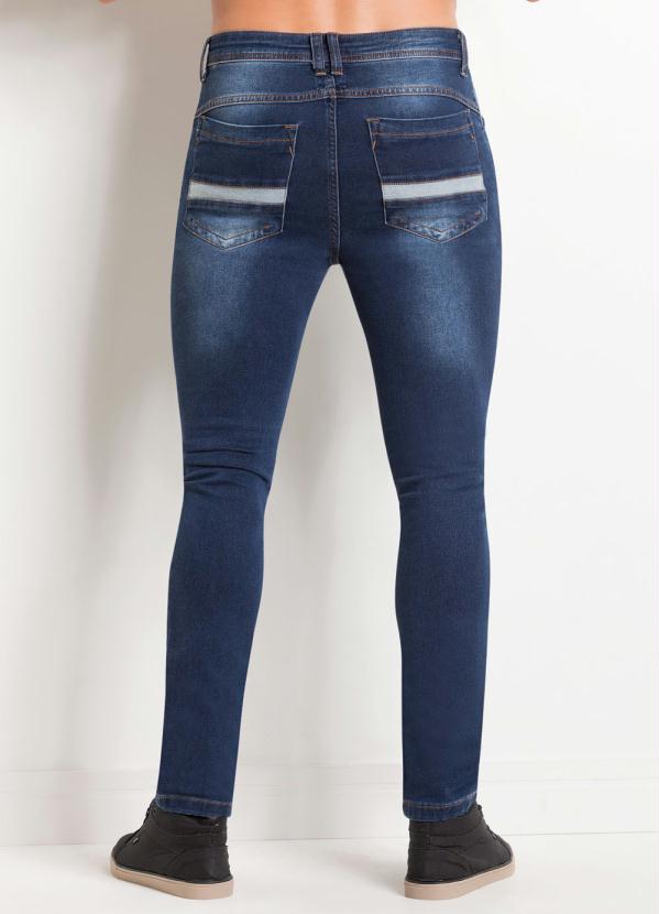 Outlet - Calça com Bolsos Frontais e Costas Azul 6