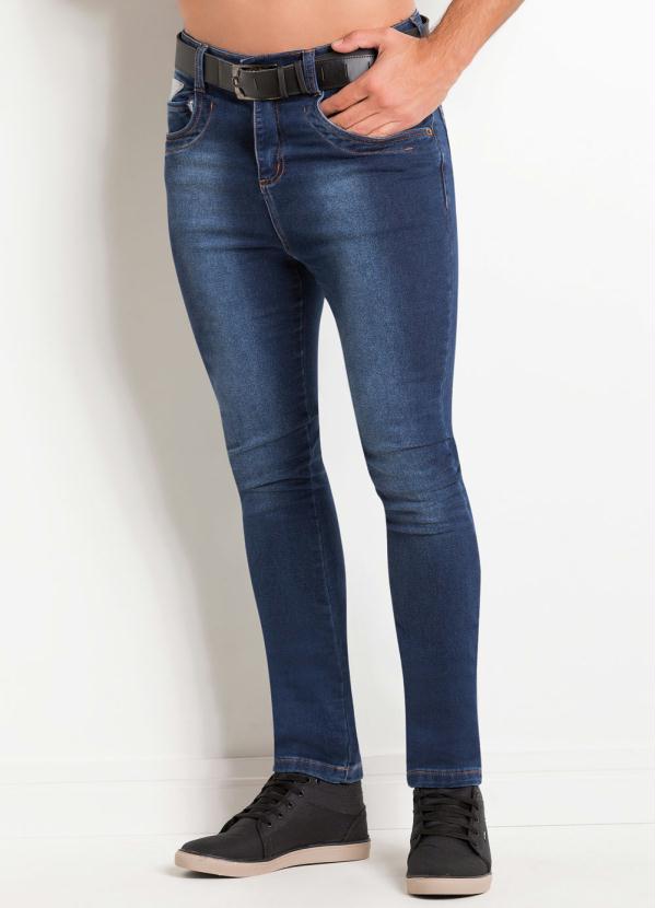Outlet - Calça com Bolsos Frontais e Costas Azul 7