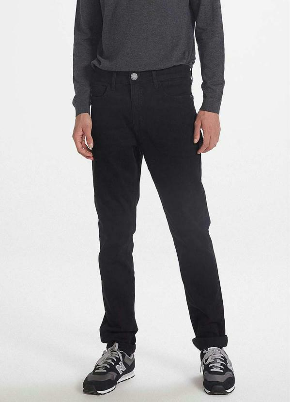 Hering - Calça Jeans Slim Masculina Soft Touch Preto