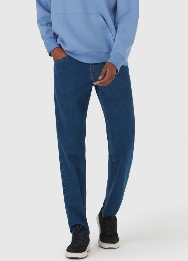 Malwee - Calça Slim Jeans com Elastano Masculina Azul
