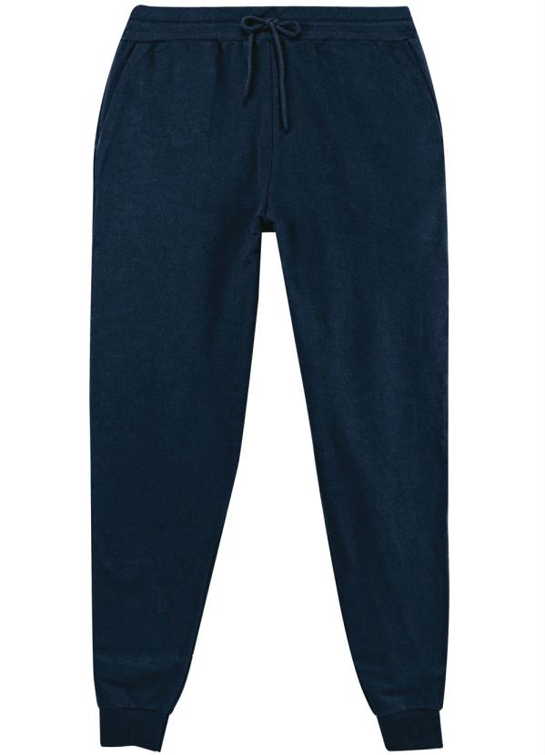 Malwee - Calça Azul Marinho Jogging em Moletom Masculino 3