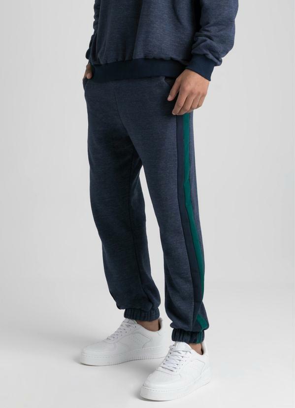 Enfim - Calça Jogger Moletom Sustentável Masculina Azul