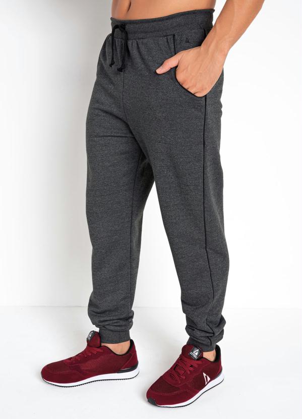 Outlet - Calça Mescla Chumbo com Bolsos Funcionais 4