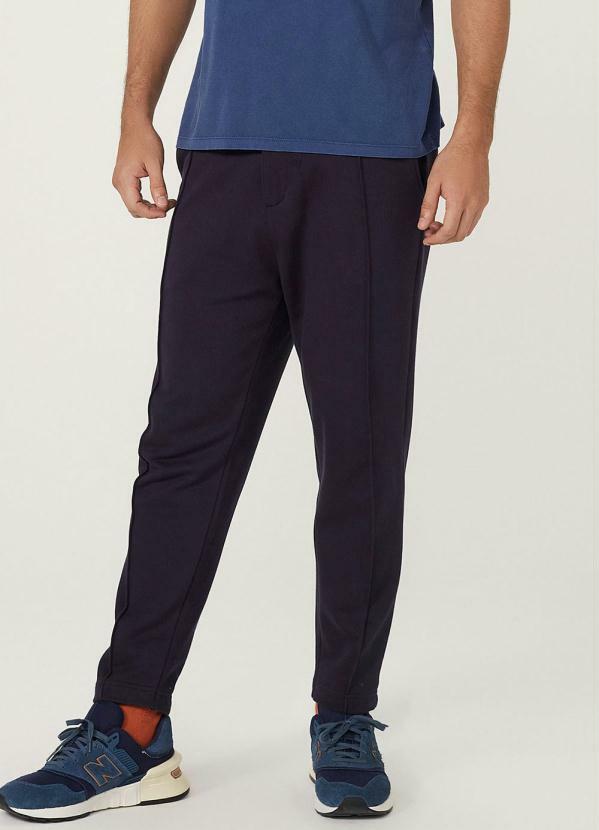 Hering - Calça Moletom Masculina Básica Adulto Tapper Azul