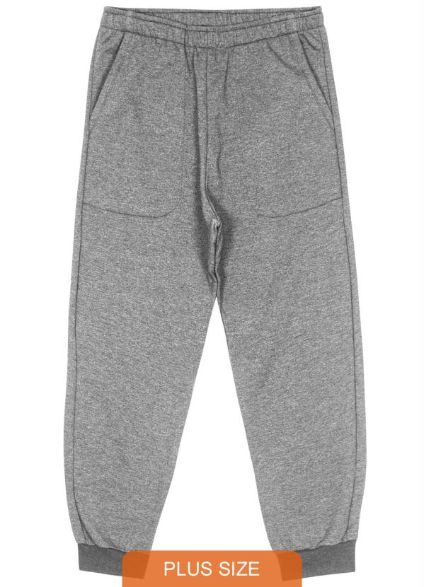 Calça Plus Size Masculina Básica Cinza Rovitex