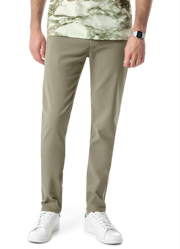Enfim - Calça Bege Chino em Sarja