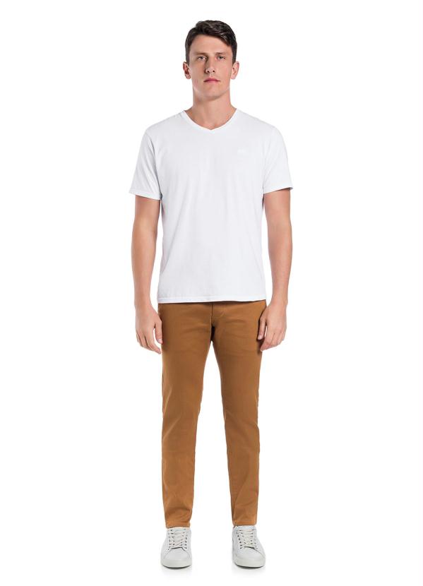 Hangar 33 - Calça Sarja com Elastano Caramelo 2