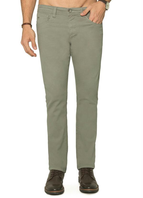 Hangar 33 - Calça Sarja com Elastano Verde Valvet