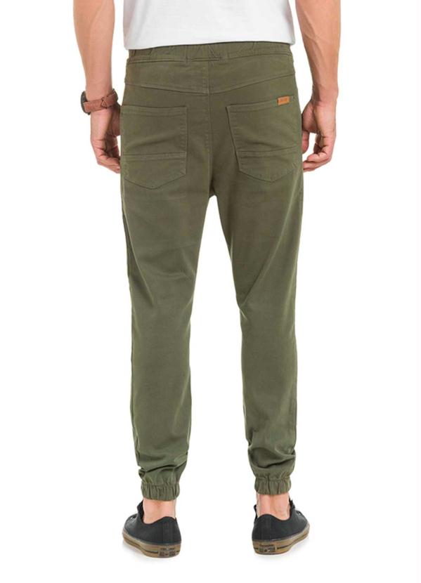 Hangar 33 - Calça Sarja Jogging com Elastano Verde 2