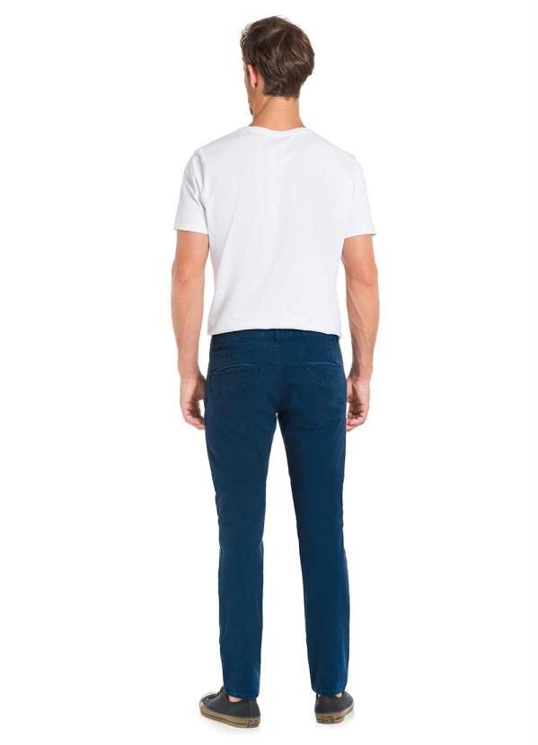 Hangar 33 - Calça Sarja Slim com Elastano Denim Malha Azul 4
