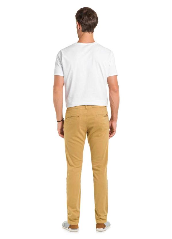 Hangar 33 - Calça Sarja Slim com Elastano Denim Malha Bege 4