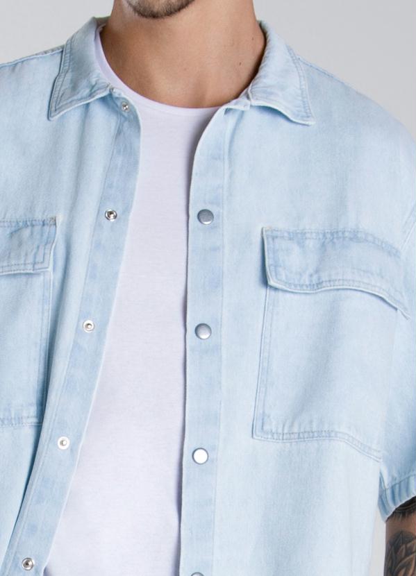 Enfim - Camisa Oversized Jeans Azul 2