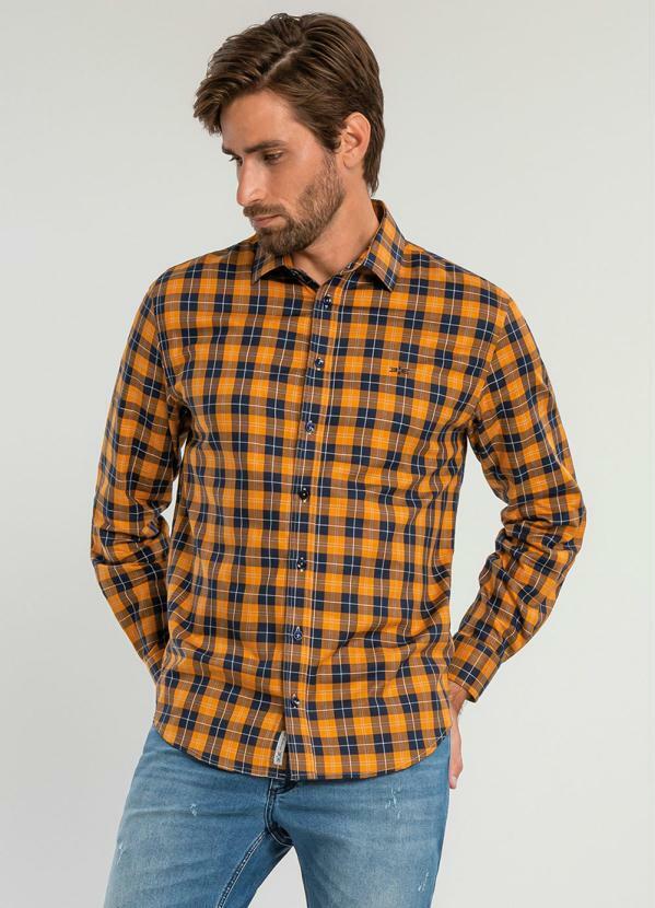 Hangar 33 - Camisa Comfort Tecido Plano Amarelo