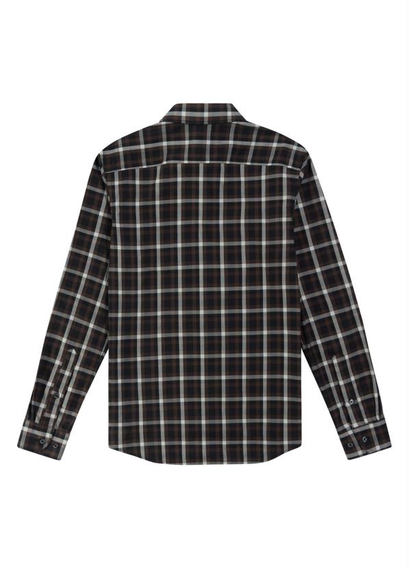 Hangar 33 - Camisa Manga Longa Super Slim Marrom 4