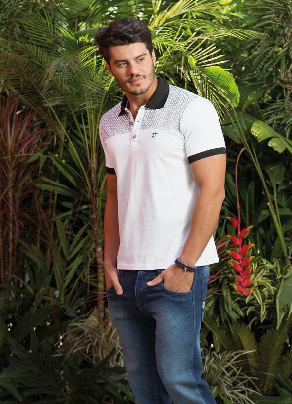Outlet - Camisa Polo Branca e Preta Actual
