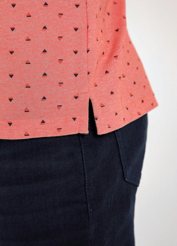 Cia Gota - Camisa Polo Coral com Bolso Cia Gota 4