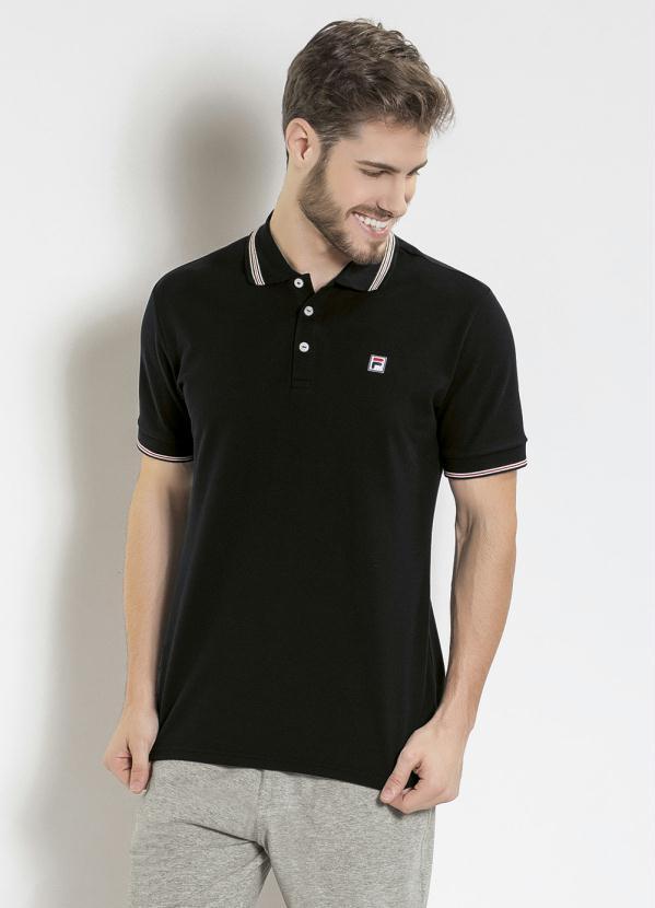 Fila - Camisa Polo Fila Premium Ii Preta