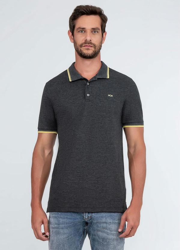 Hangar 33 - Camisa Polo Masculina Malha Piquet Preto