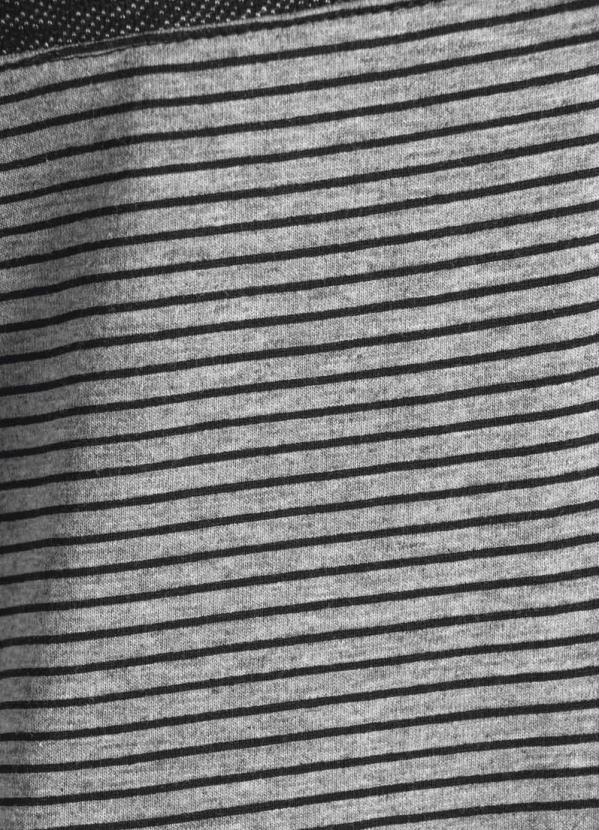 Outlet - Camisa Polo Preta e Listrada com Bordado Actual 6