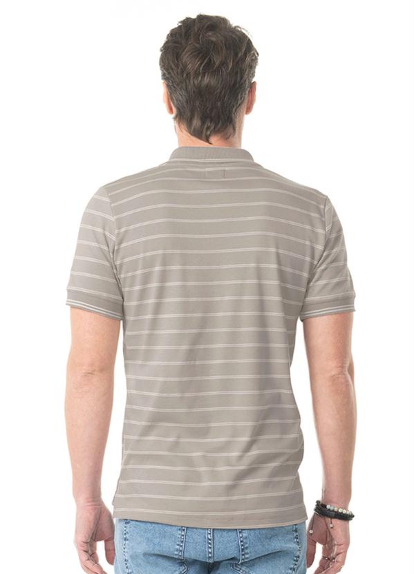 Diametro - Camisa Polo Suedline List Cinza 2